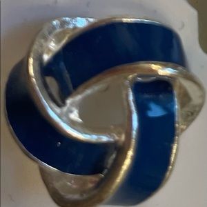 Blue/silver pierced earrings. Never worn. New.